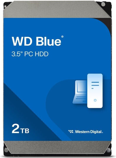 Western Digital Blue CMR 2TB HDD Hard Drive 3.5" SATA III 5400rpm with 64MB Cache for Recorder WD20EARZ