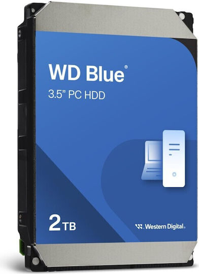 Western Digital Blue CMR 2TB HDD Hard Drive 3.5" SATA III 5400rpm with 64MB Cache for Recorder WD20EARZ