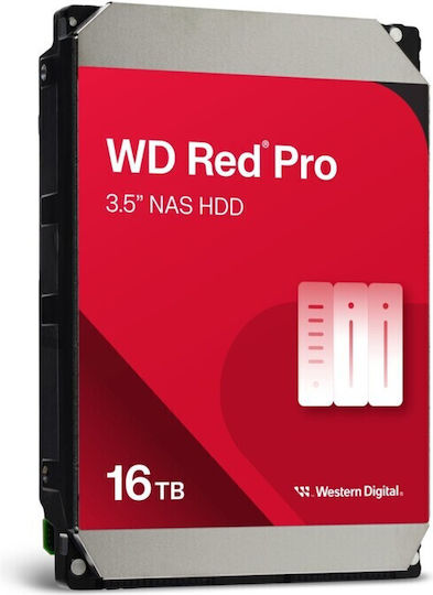 Western Digital Red Pro 16TB HDD Hard Drive 3.5" SATA III 7200rpm with 512MB Cache for NAS WD161KFGX
