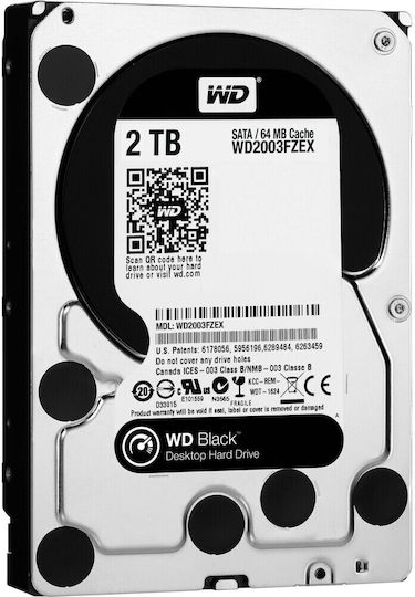 Western Digital WD Black 2TB HDD Hard Drive 3.5" SATA III 7200rpm for Desktop WD2003FZEX