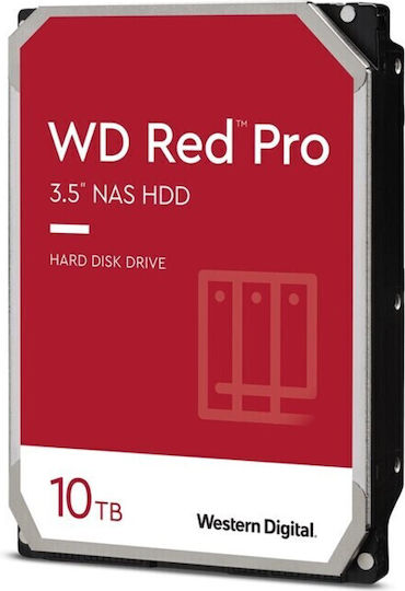 Western Digital Red Pro 10TB HDD Σκληρός Δίσκος 3.5" SATA III 7200rpm με 256MB Cache για NAS WD103KFBX