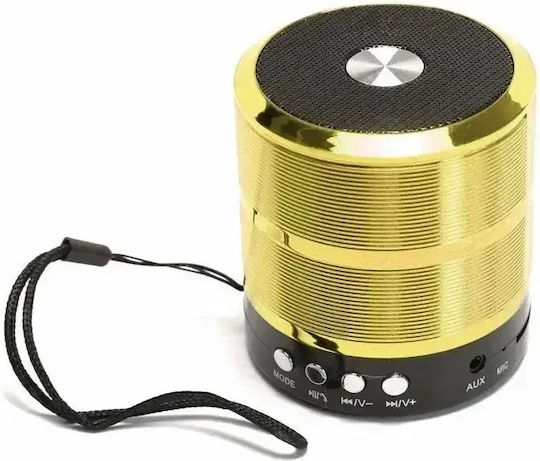 WS-887 Bluetooth-Lautsprecher 3W mit Radio Gold