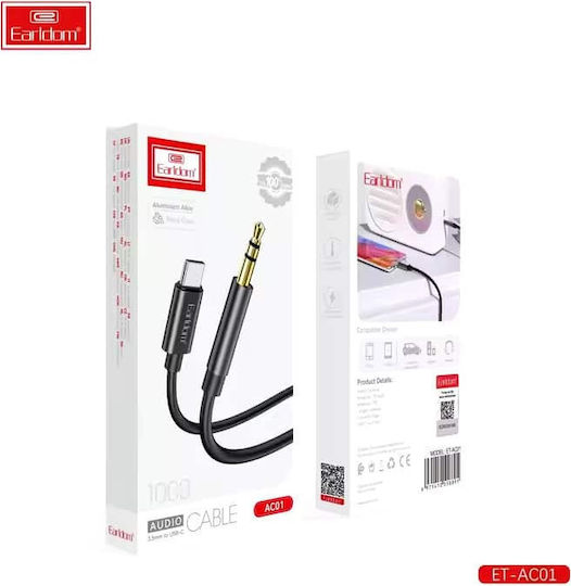 Earldom Et-ac01 Audio Cable 3,5mm To Usb-c