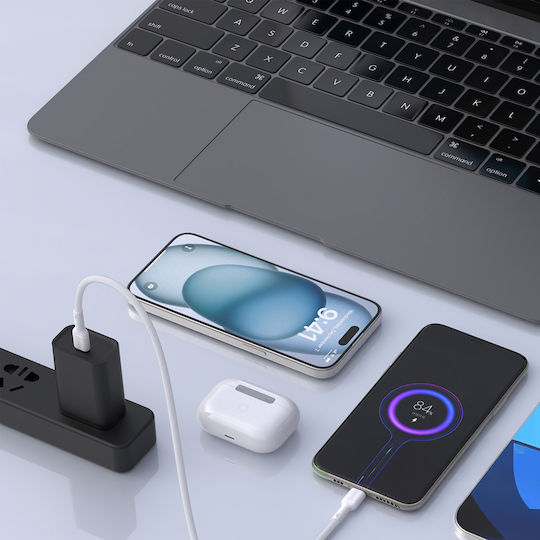 Dudao USB 2.0 Kabel USB-C männlich - USB-C 240W Weiß 1.2m