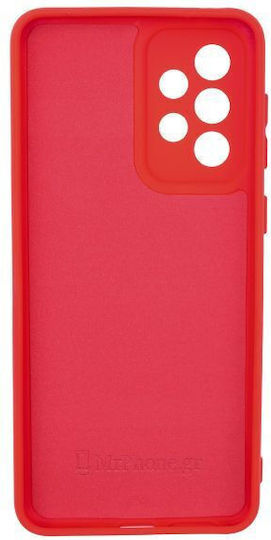 Samsung Galaxy A33 5G Silky Soft Touch Silicone Red Camera Protection Case