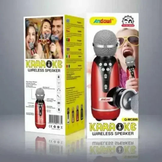 Andowl Μικρόφωνο Karaoke Ασύρματο Q-MC899 Q-MC899 Κόκκινο