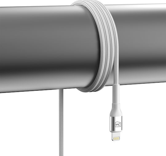 3MK Regular USB-A la Cablu Lightning 12W Alb 2m