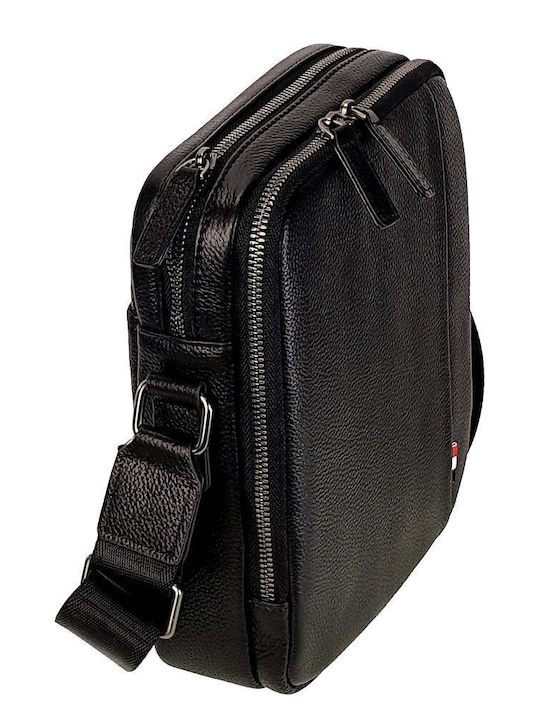 Herren Ledertasche Schulter / Crossbody Schwarz