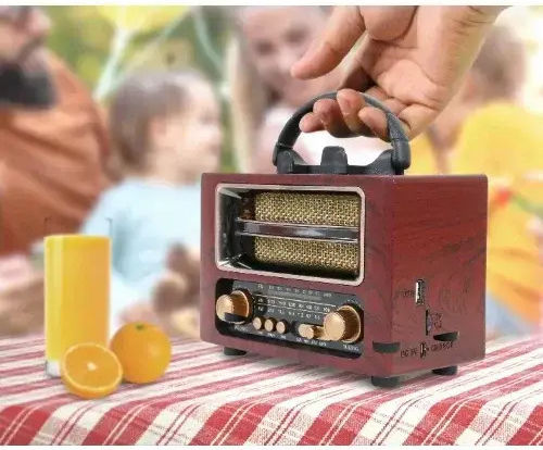 Cmik MK-262BT Retro Portable Radio Rechargeable with Bluetooth and USB Brown