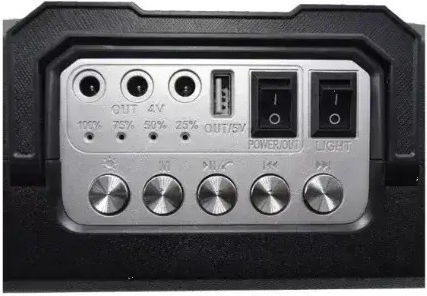 Andowl Q-YX1793 Tragbares Radio Solar mit Bluetooth und USB Schwarz