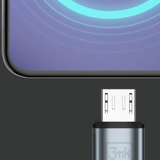 3MK 1m LED / Braided USB 2.0 to micro USB Cable