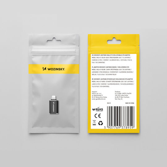 Wozinsky Konverter Blitzschlag männlich zu USB-A weiblich 1Stück WALA-01