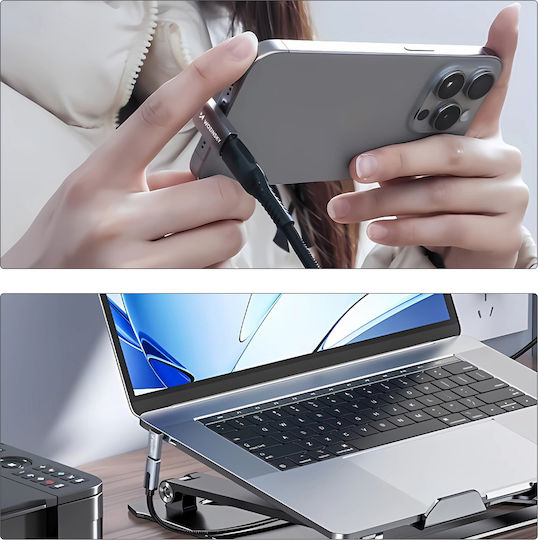 Wozinsky Конвертор USB-C мъжки към USB-C женски Сив 1бр WPKF-01