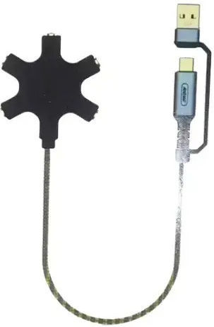Type-C USB Male to 5x 3.5mm Jack Female Adapter Q-YP502 Andowl