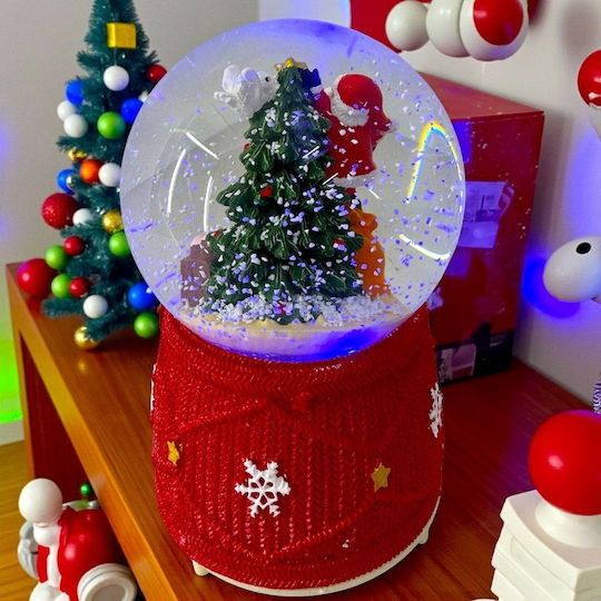 Ornament de Crăciun Cadou Luminat cu Moș Crăciun 10x16cm 1buc