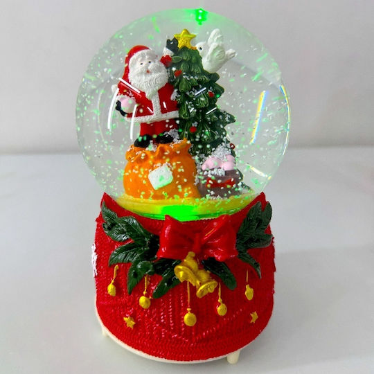 Ornament de Crăciun Cadou Luminat cu Moș Crăciun 10x16cm 1buc