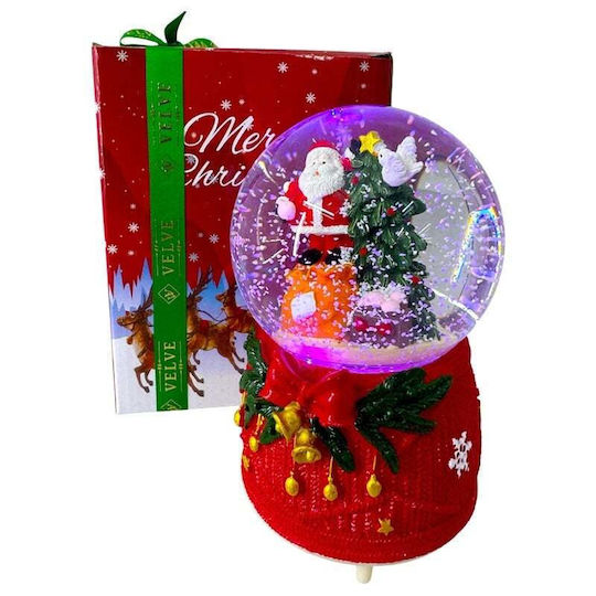 Ornament de Crăciun Cadou Luminat cu Moș Crăciun 10x16cm 1buc