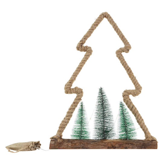 Christmas Decorative Illuminated Tree 45cm Battery Brown