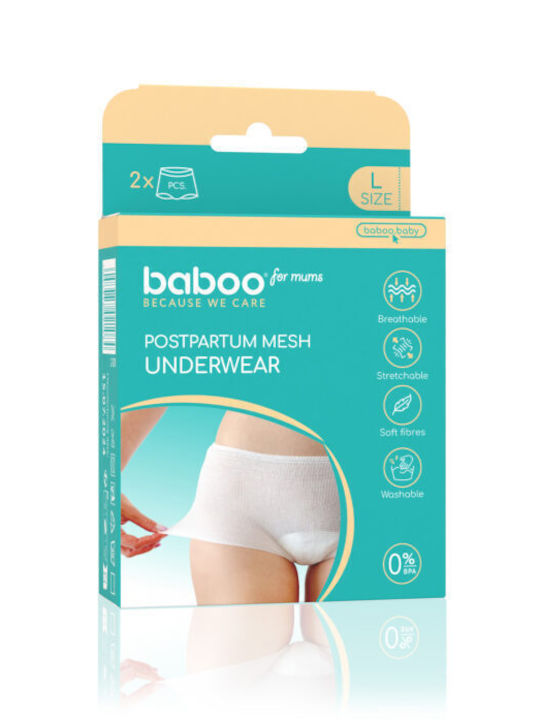 Set Chiloți Pentru Maternitate Postnatal Din Plasă Baboo 2 Bucăți Mărimea L Set Chiloți Pentru Maternitate Postnatal Din Plasă Baboo 2 Bucăți Mărimea L