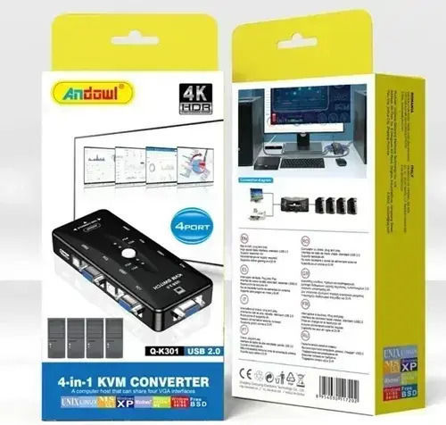 Andowl KVM & Data Switch Q-K301