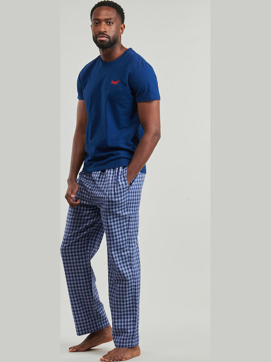 Ralph Lauren Χειμερινό Ανδρικό Παντελόνι Πιτζάμας Μπλε