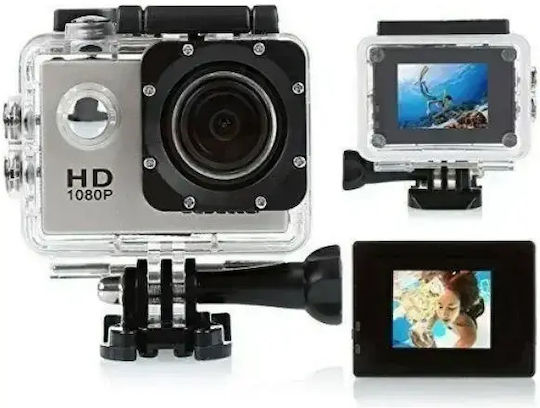 ACQ-V1 Action Camera Full HD (1080p) Υποβρύχια (με Θήκη) με Οθόνη 2" Μπλε