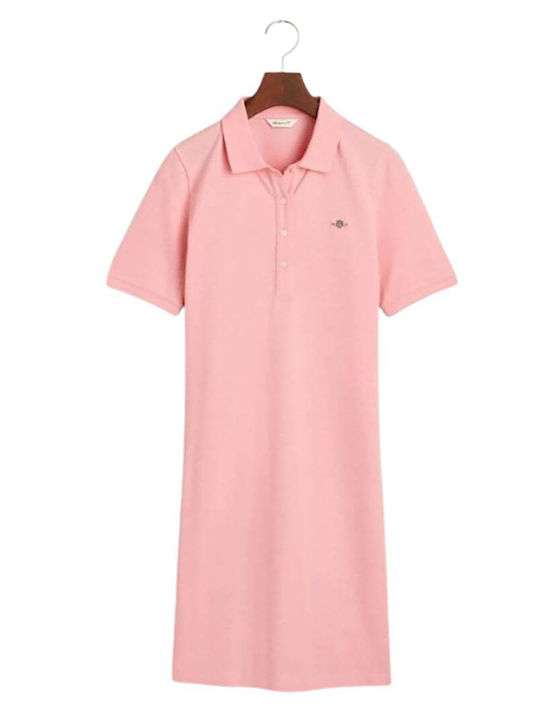 Rochie De Vară Pentru Femei Sport Mâneca Scurtă Roz Geranium