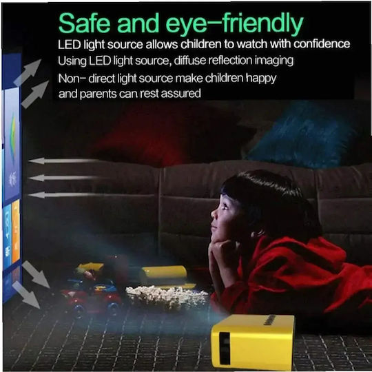 Factory YT500 Mini Mini Projector LCD Λάμπας LED με Ενσωματωμένα Ηχεία YT500