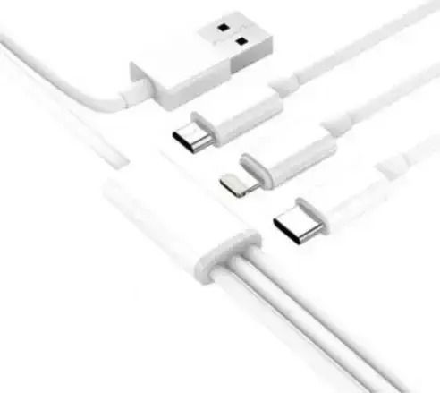 Ezra DC06 Regulär USB zu Blitzschlag / Typ-C,TC-TC / Micro-USB Kabel 3A Weiß 1.2m (DC06)