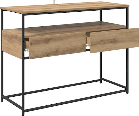 Κονσόλα από Ξύλο & Μέταλλο Artisan Oak Μ100xΠ40xΥ75εκ.