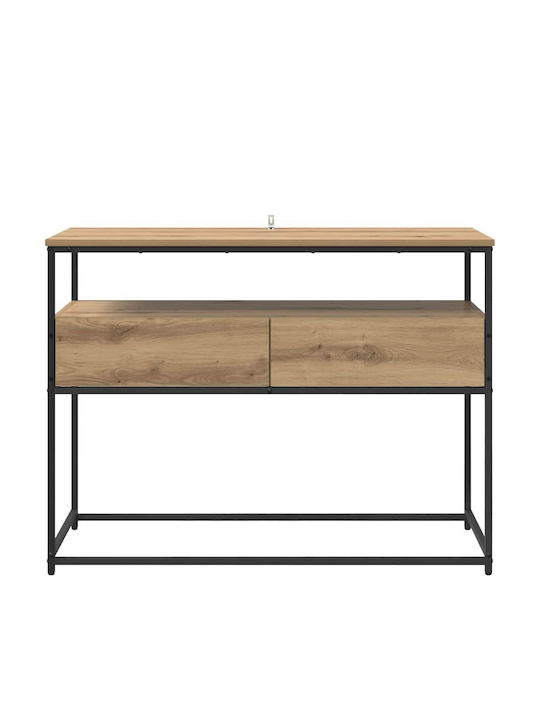 Κονσόλα από Ξύλο & Μέταλλο Artisan Oak Μ100xΠ40xΥ75εκ.