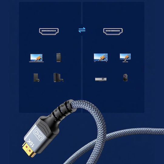 Wozinsky Кабел DisplayPort мъжки - 2м Черен