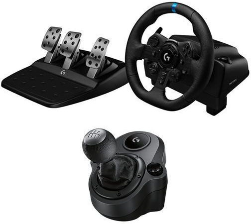 Logitech G923 Trueforce Steering Wheel with Shifter and Pedals for PC / PS4 / PS5 with 900° Rotation