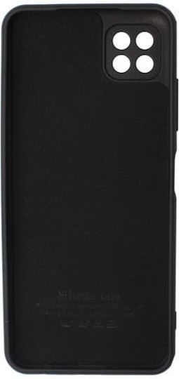 Samsung Galaxy A22 5G Silky Soft Touch Silicone Black Camera Protection Case
