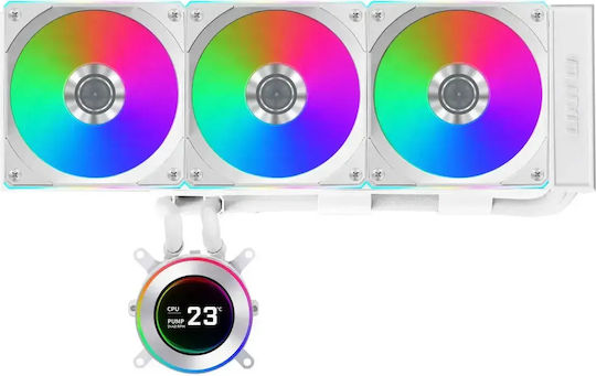 Lian Li HydroShift II LCD-C 360 Охлаждане AIO CPU с 3 Вентилатора 120mm и RGB Осветление Бял