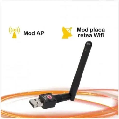 Andowl Q-A220B USB Network Adapter with Wireless Wi-Fi Connection 900Mbps and Detachable Antenna