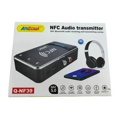 Music Audio Bluetooth NFC Audio Transmitter Andowl Q-nf39 Black