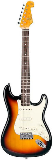 SX Guitars SST62-3TS Електрическа Китара с SSS Конфигурация на Пикапите Избухване с Калъф