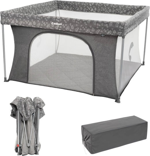 Bebe Stars Πάρκο με Στρώμα Γκρι 126x126cm