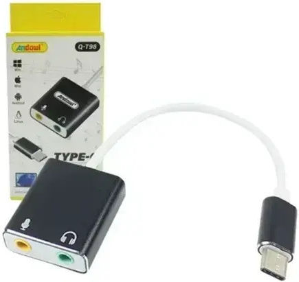 Andowl Q-T98 Εξωτερική USB-C Κάρτα Ήχου 2.0