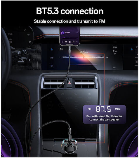 Yesido FM Transmitter Αυτοκινήτου με Bluetooth