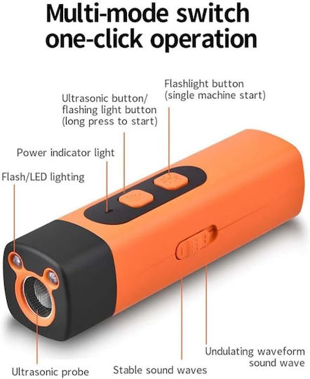 Dispozitiv cu Ultrasunete pentru Prevenirea Lătratului Andowl Q-dg03 Portocaliu