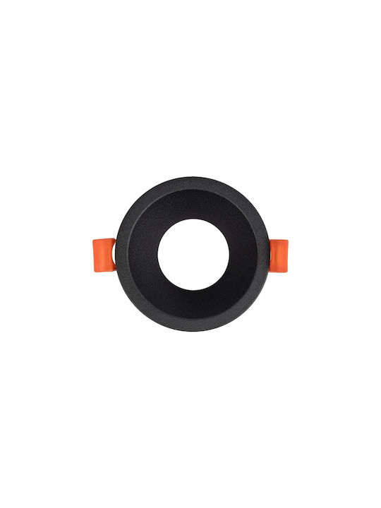kelvo Delta Μεταλλικό Πλαίσιο για Σποτ GU10 Μαύρο 8.5x8.5εκ. 1τμχ