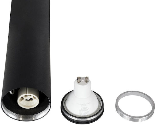 kelvo Duct Spot with Socket GU10 in Black Color