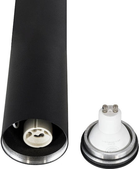 kelvo Duct Spot with Socket GU10 in Black Color
