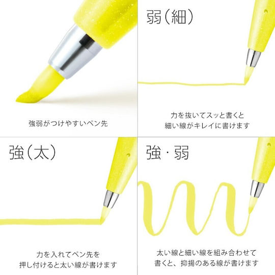 Pentel Brush Touch Sign Pen Set 6 Neon Colors Ses15c-lm6ste 4902506423221