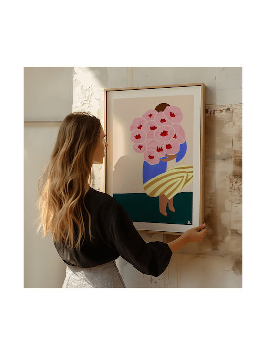 Poster 30x40 Poster & Frame Bea Muller Bouquet Flowers High Quality 250 Gram Eco-Friendly Paper