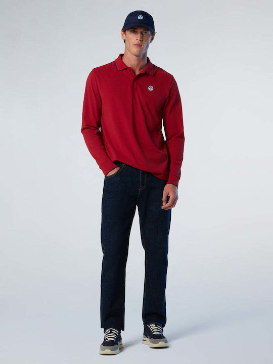 Polo Bluză cu mânecă lungă Red Dahlia