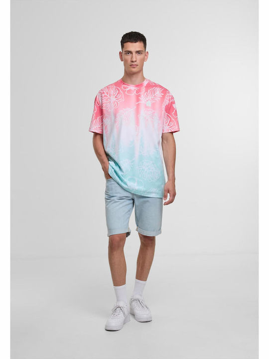 Tricou Mint/red