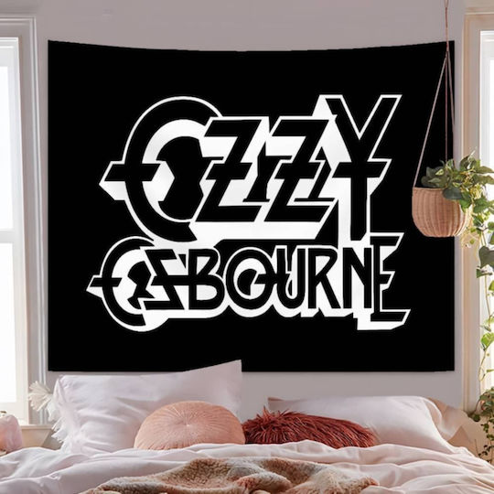 Flag Ozzy Osbourne Logo 90*1.50 Black White Molfs